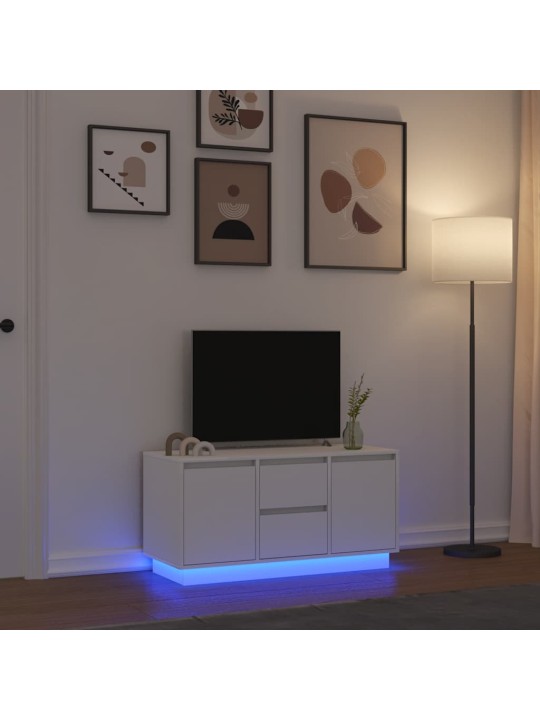 Tv skříňka s led osvětlením bílá 100x41x50 cm