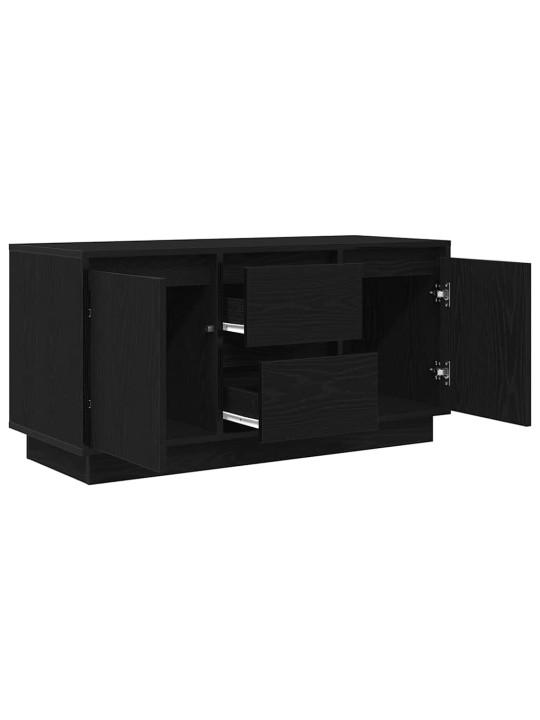 Tv skříňka s led osvětlením černý dub 100x41x50 cm