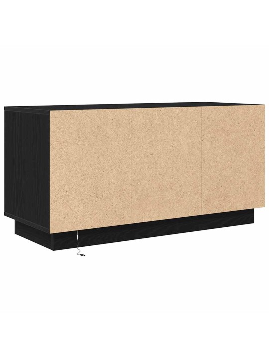 Tv skříňka s led osvětlením černý dub 100x41x50 cm