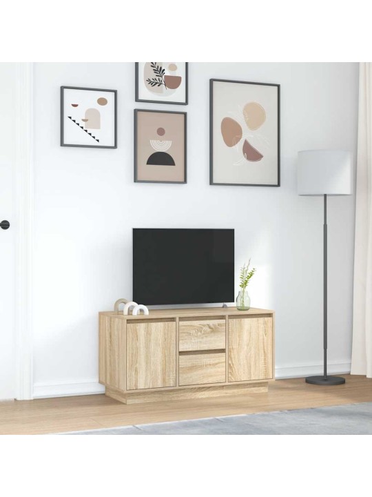 Tv skříňka s led osvětlením dub sonoma 100x41x50 cm