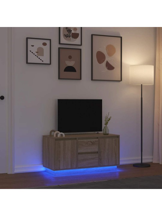 Tv skříňka s led osvětlením dub sonoma 100x41x50 cm