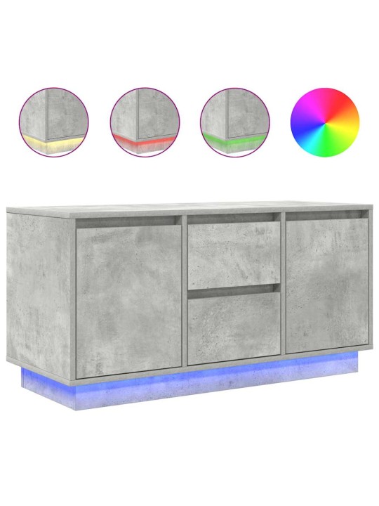 Tv skříňka s led osvětlením betonově šedá 100x41x50 cm