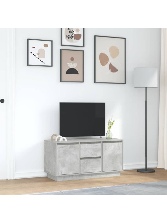 Tv skříňka s led osvětlením betonově šedá 100x41x50 cm