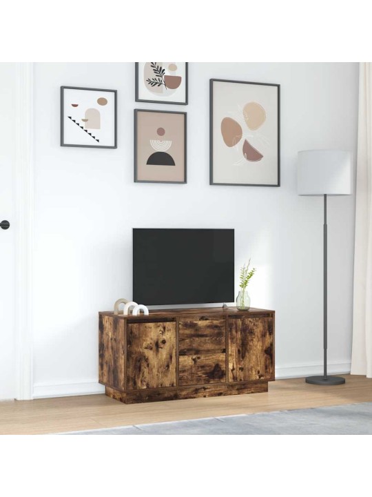 Televizní skříňka s led světly kouřový dub 100x41x50 cm
