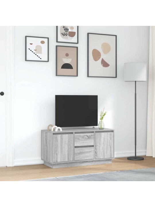 Tv skříňka s led světly šedý sonoma 100x41x50 cm