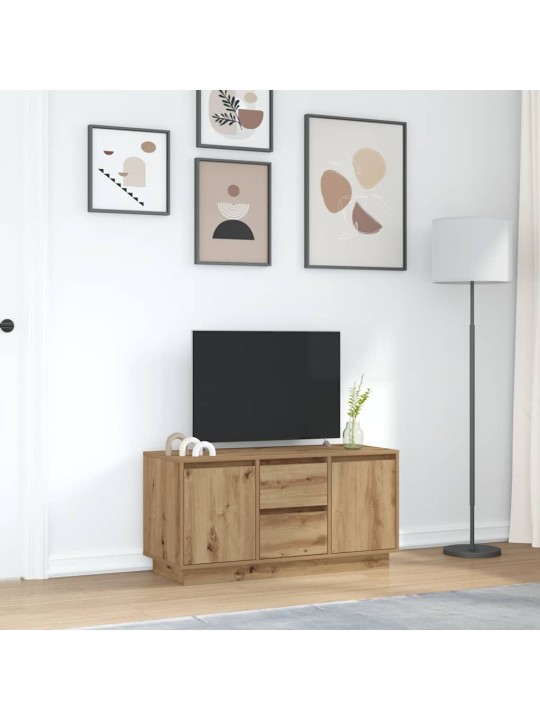 Tv skříňka s led osvětlením dub artisan 100x41x50 cm