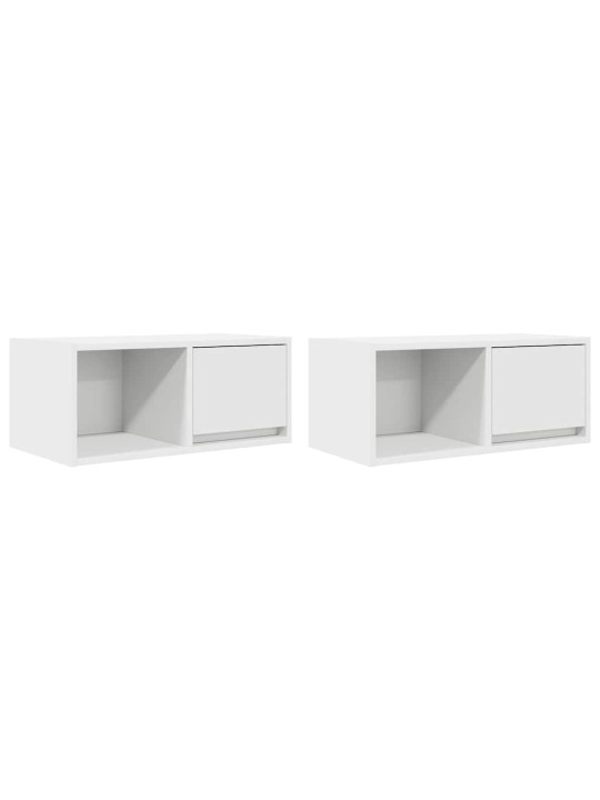 Tv skříňky 2 ks bílá 60x31x25,5 cm dřevěná konstrukce