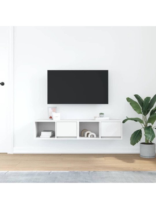 Tv skříňky 2 ks bílá 60x31x25,5 cm dřevěná konstrukce