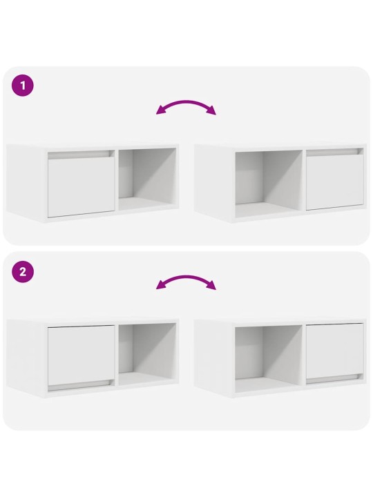 Tv skříňky 2 ks bílá 60x31x25,5 cm dřevěná konstrukce