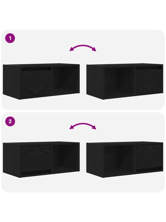 Tv skříňka černý dub 60x31x25,5 cm dřevěná konstrukce