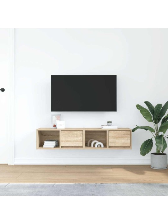 Tv skříňky 2 ks dub sonoma 60x31x25,5 cm dřevěné konstrukce