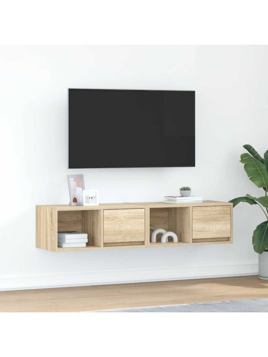 Tv skříňky 2 ks dub sonoma 60x31x25,5 cm dřevěné konstrukce