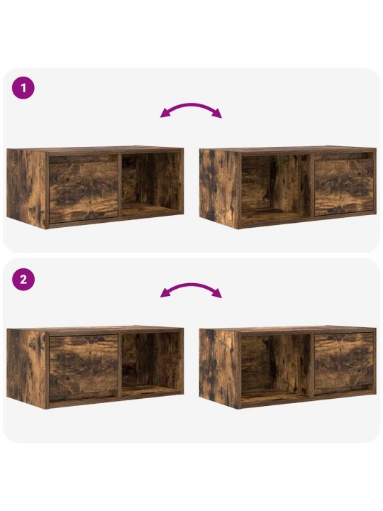 Tv skříňka kouřový dub 60x31x25,5 cm kompozitní dřevo