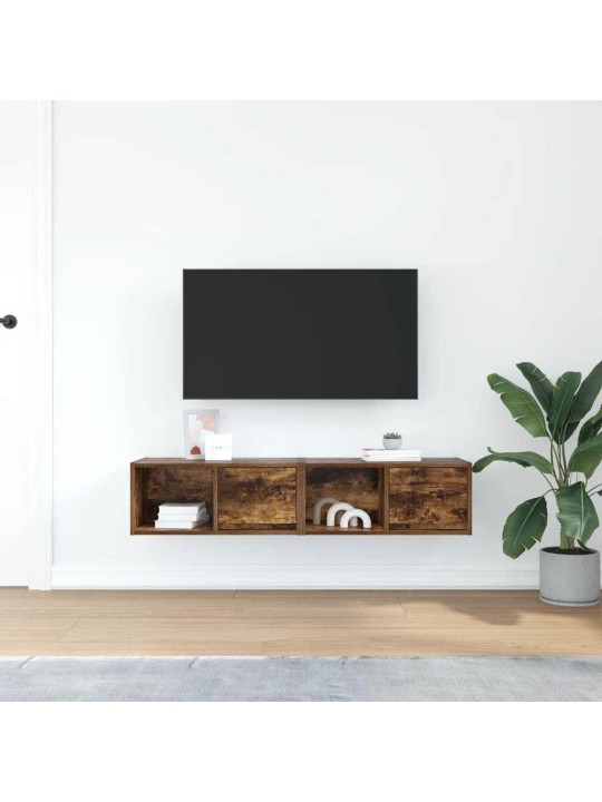 Tv skříňky 2 ks kouřový dub 60x31x25,5 cm dřevěné konstrukce