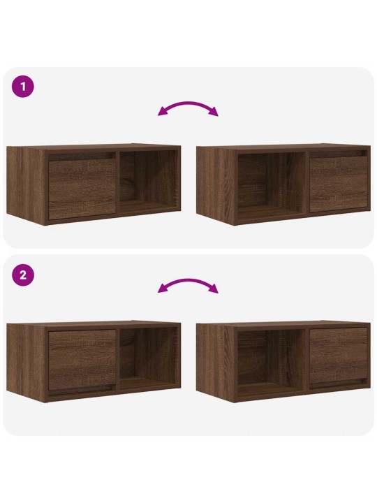 Tv skříňka hnědý dub 60x31x25,5 cm kompozitní dřevo
