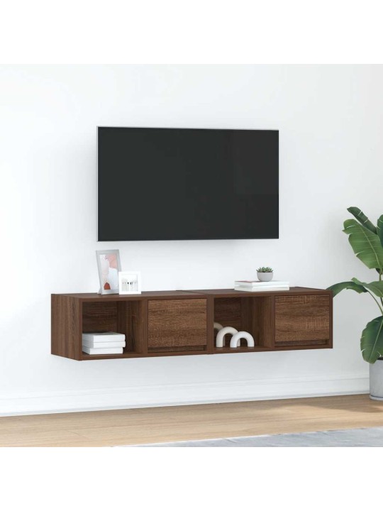 Tv skříňky 2 ks hnědý dub 60x31x25,5 cm dřevěná konstrukce