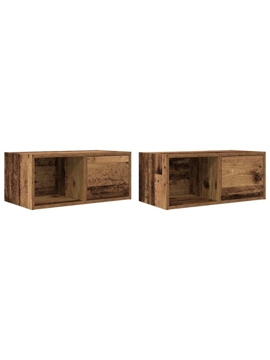 Tv skříňky 2 ks staré dřevo 60x31x25,5 cm dřevěné konstrukce