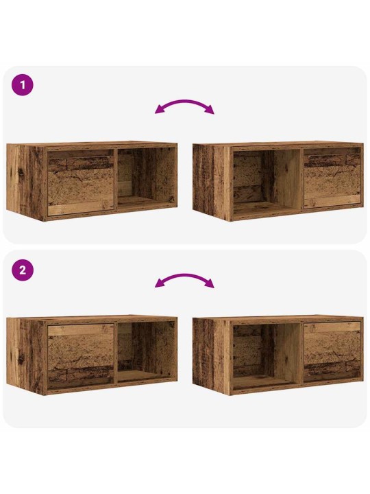 Tv skříňky 2 ks staré dřevo 60x31x25,5 cm dřevěné konstrukce