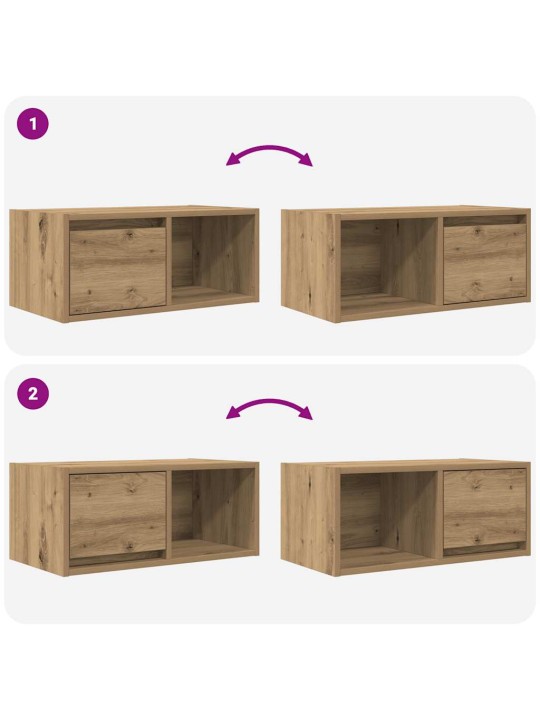 Tv skříňka dub artisan 60x31x25,5 cm kompozitní dřevo