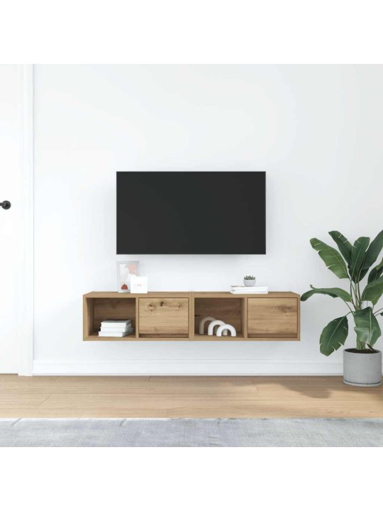 Tv skříňky 2 ks dub artisan 60x31x25,5 cm dřevěné konstrukce