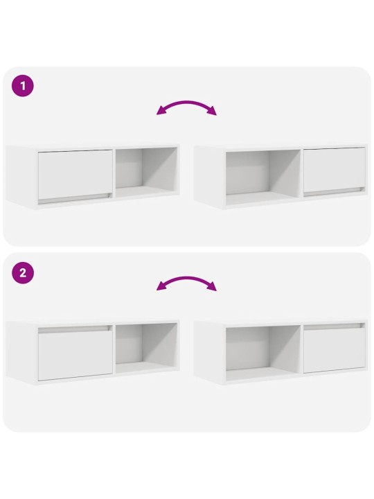 Tv skříňka bílá 80x31x25,5 cm kompozitní dřevo