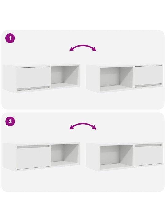 Tv skříňky 2 ks bílá 80x31x25,5 cm dřevěná konstrukce