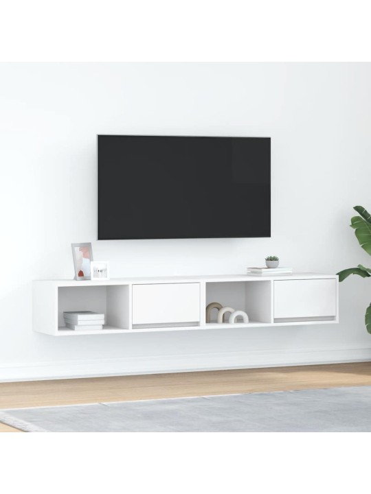 Tv skříňky 2 ks bílá 80x31x25,5 cm dřevěná konstrukce