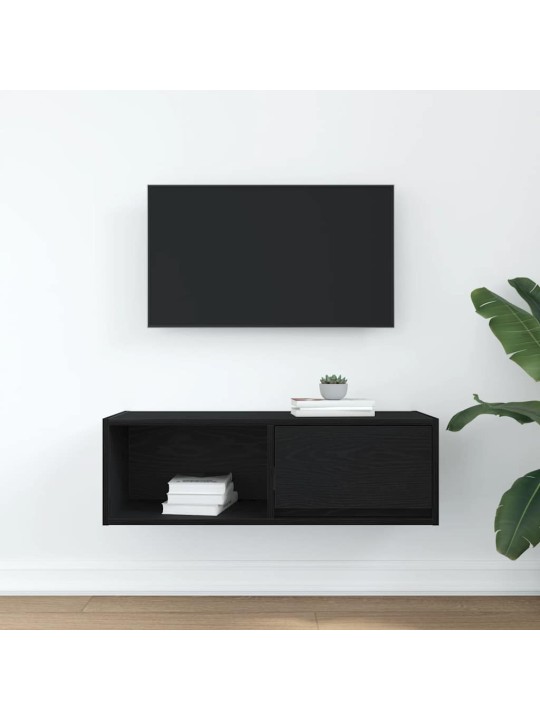 Tv skříňka černý dub 80x31x25,5 cm dřevěná konstrukce