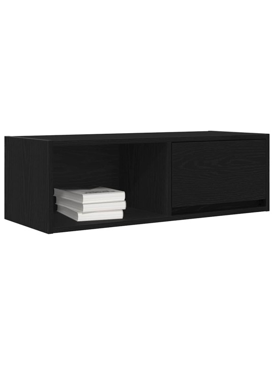 Tv skříňky 2 ks dub černý 80x31x25,5 cm dřevěné konstrukce