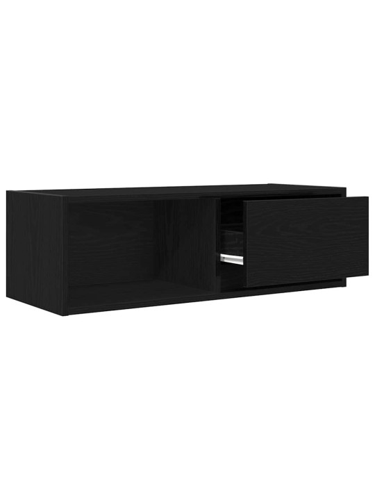 Tv skříňky 2 ks dub černý 80x31x25,5 cm dřevěné konstrukce