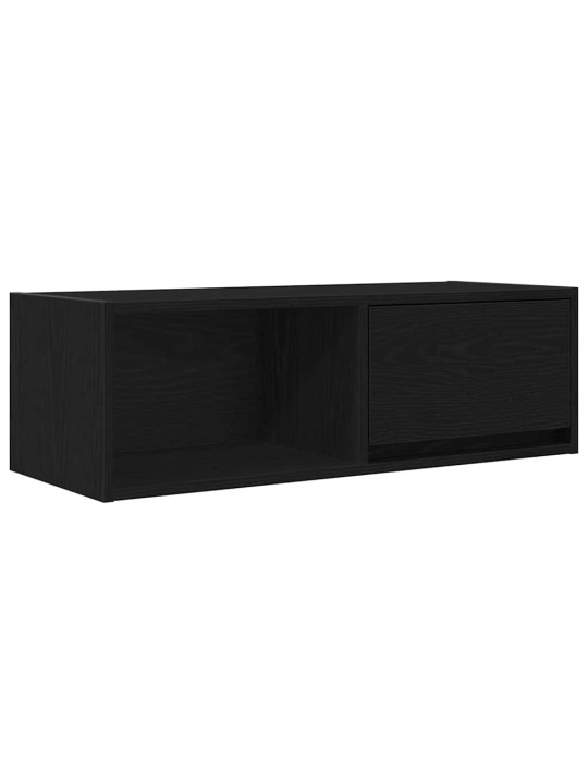 Tv skříňky 2 ks dub černý 80x31x25,5 cm dřevěné konstrukce