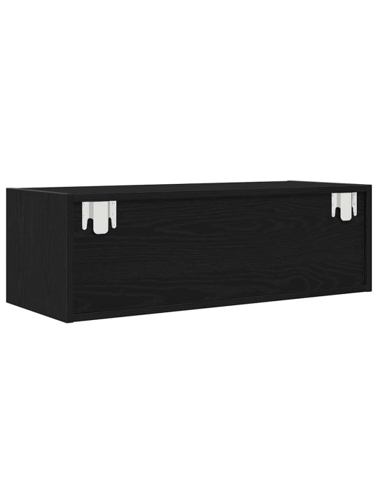 Tv skříňky 2 ks dub černý 80x31x25,5 cm dřevěné konstrukce