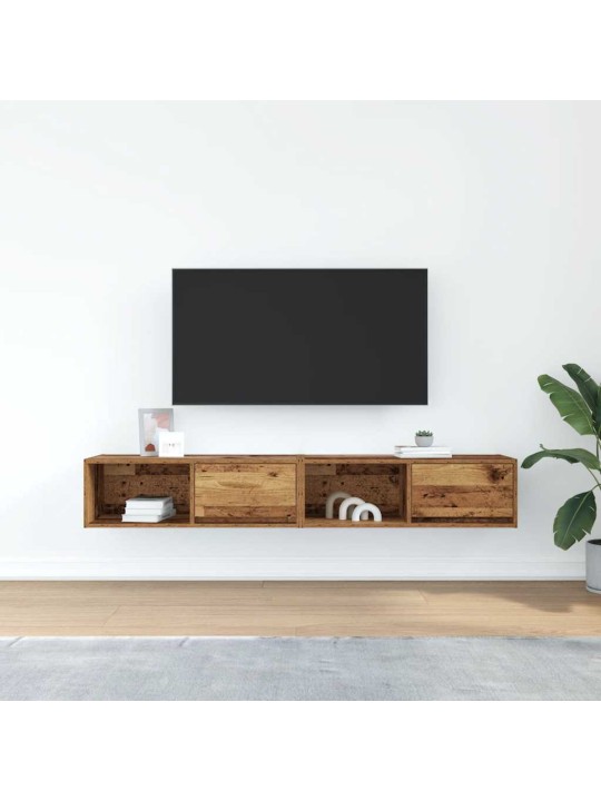 Tv skříňky 2 ks staré dřevo 80x31x25,5 cm dřevěné konstrukce