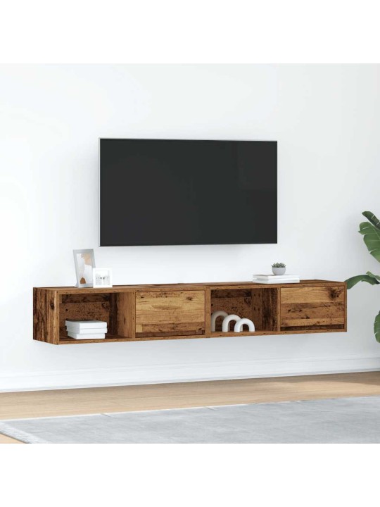 Tv skříňky 2 ks staré dřevo 80x31x25,5 cm dřevěné konstrukce
