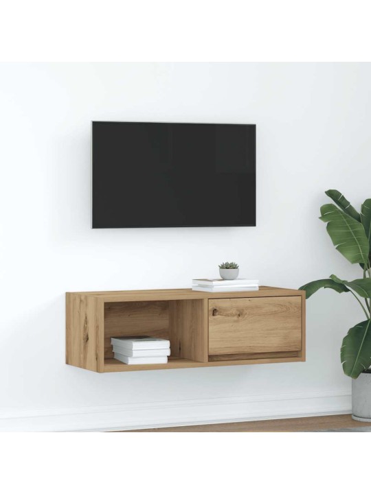 Tv skříňka dub artisan 80x31x25,5 cm kompozitní dřevo