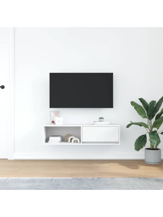 Tv skříňka bílá 100x31x25,5 cm kompozitní dřevo