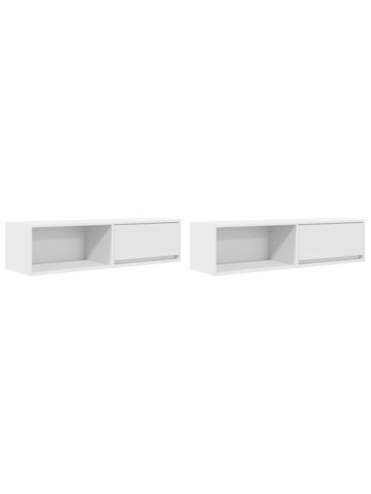 Tv skříňky 2 ks bílá 100x31x25,5 cm dřevěná konstrukce