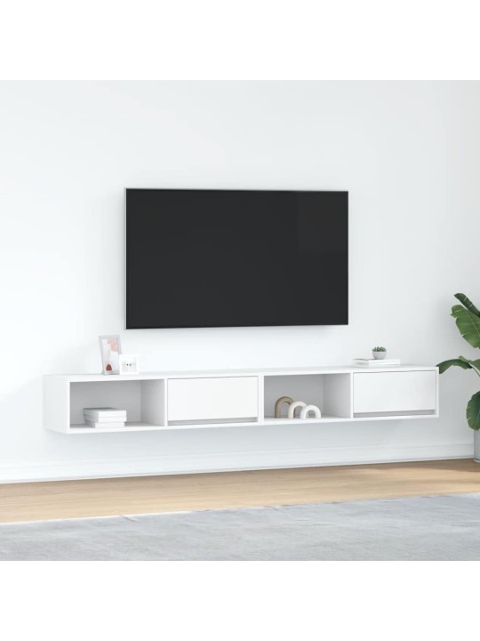 Tv skříňky 2 ks bílá 100x31x25,5 cm dřevěná konstrukce