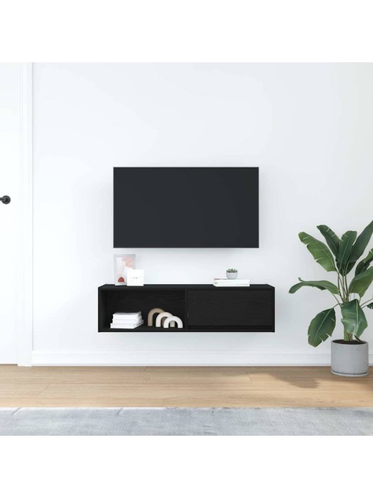 Tv skříňka černý dub 100x31x25,5 cm dřevěná konstrukce