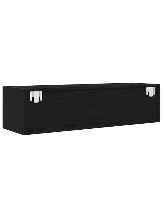Tv skříňka černý dub 100x31x25,5 cm dřevěná konstrukce