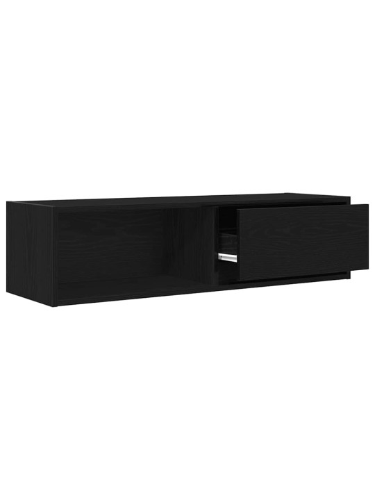 Tv skříňky 2 ks dub černý 100x31x25,5 cm dřevěné konstrukce