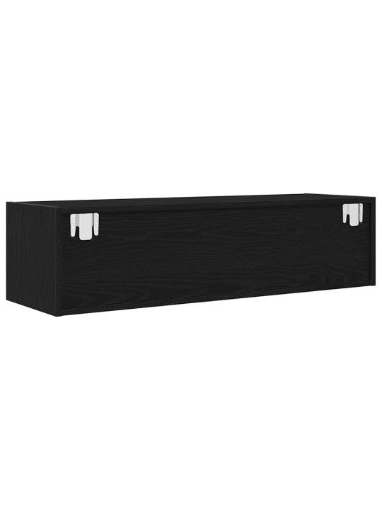 Tv skříňky 2 ks dub černý 100x31x25,5 cm dřevěné konstrukce