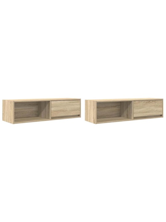 Tv skříňky 2 ks dub sonoma 100x31x25,5 cm dřevěné konstrukce