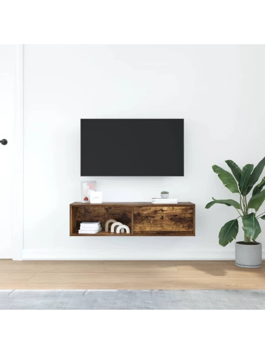 Tv skříňka kouřový dub 100x31x25,5 cm kompozitní dřevo