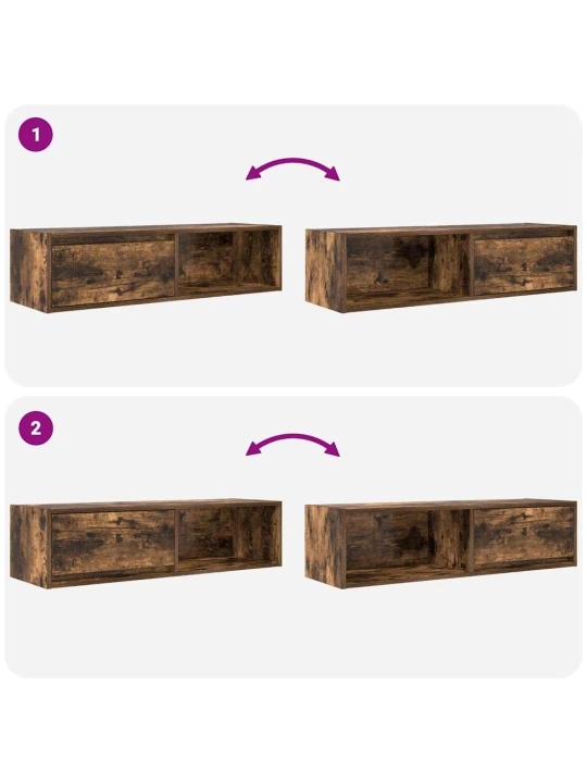 Tv skříňka kouřový dub 100x31x25,5 cm kompozitní dřevo