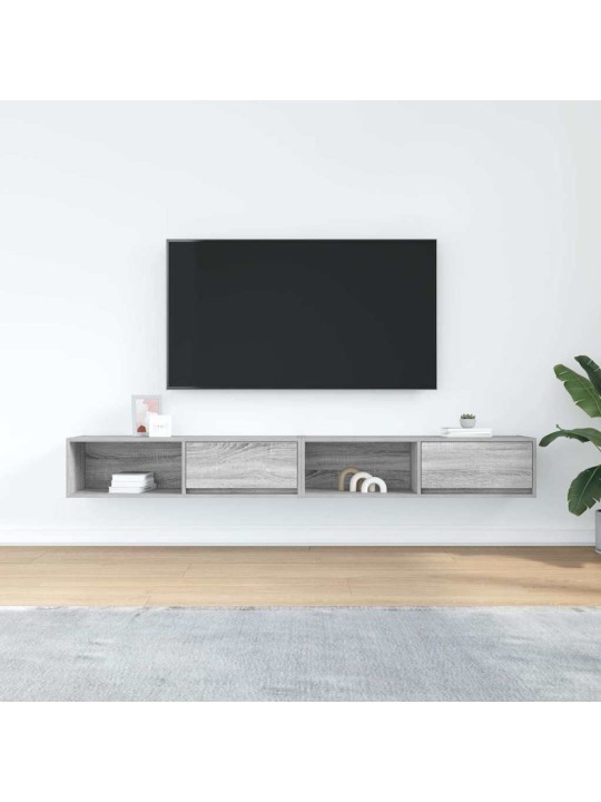 Tv skříňky 2 ks šedé sonoma 100x31x25,5 cm kompozitní dřevo