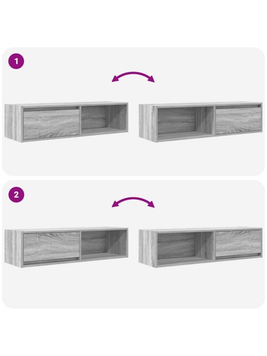 Tv skříňky 2 ks šedé sonoma 100x31x25,5 cm kompozitní dřevo