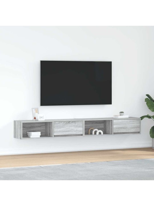 Tv skříňky 2 ks šedé sonoma 100x31x25,5 cm kompozitní dřevo