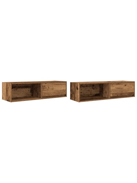 Tv skříňky 2 ks staré dřevo 100x31x25,5 cm dřevěné konstrukce