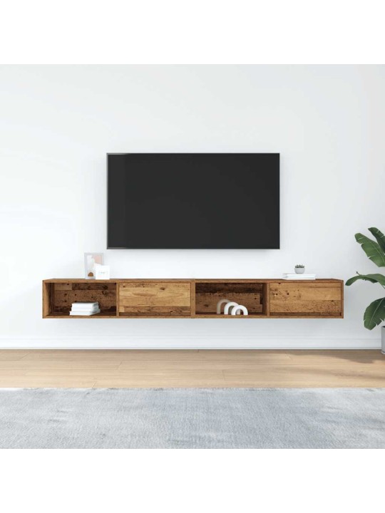 Tv skříňky 2 ks staré dřevo 100x31x25,5 cm dřevěné konstrukce